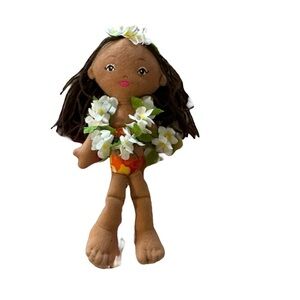 9" Plush Island Friends Girl Doll Emma Hawaii Oahu